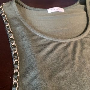 Occasion Army Green Tank Top W/ Gold Chains